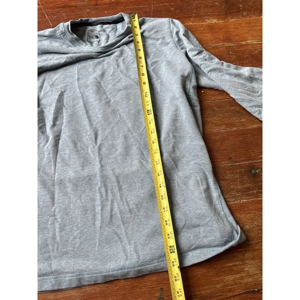 The‎ North Face Mens Long Sleeve T-Shirt Blue Logo Tee Size Medium